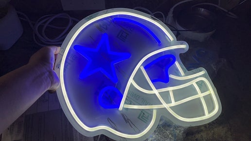 Cowboy Helmet Sign