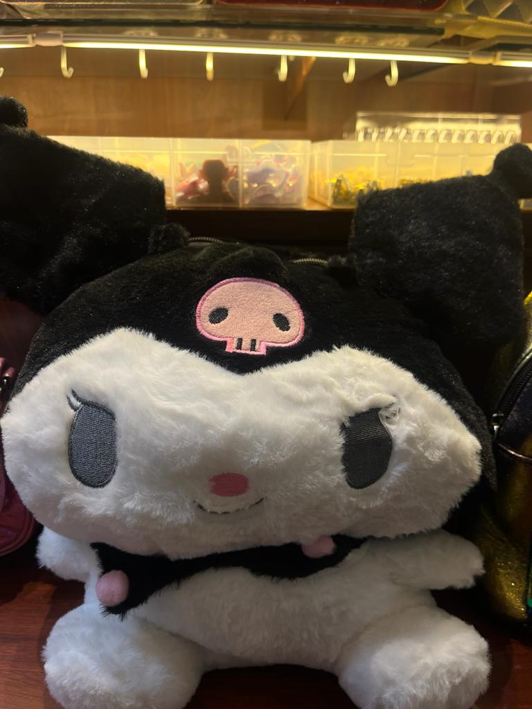 Large Fluffy Doll Backpack Kuromi