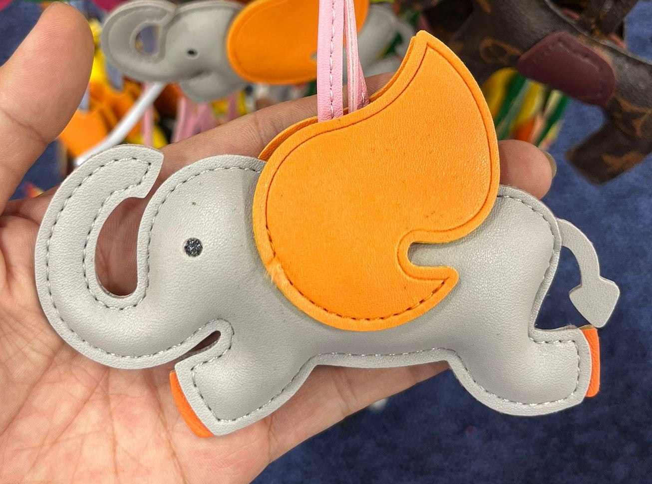 Bag Charm Flying Elephant