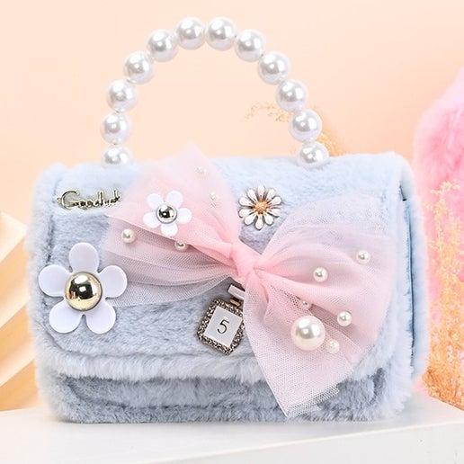 Mesh Bow P5 Furry H Purse