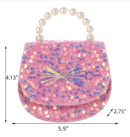 Glitter Velvet O Kids Purse（6PCS）