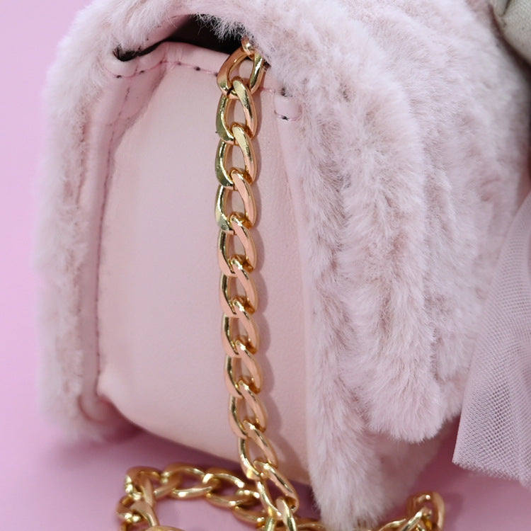 Princess Bear H Furry Kids Purse