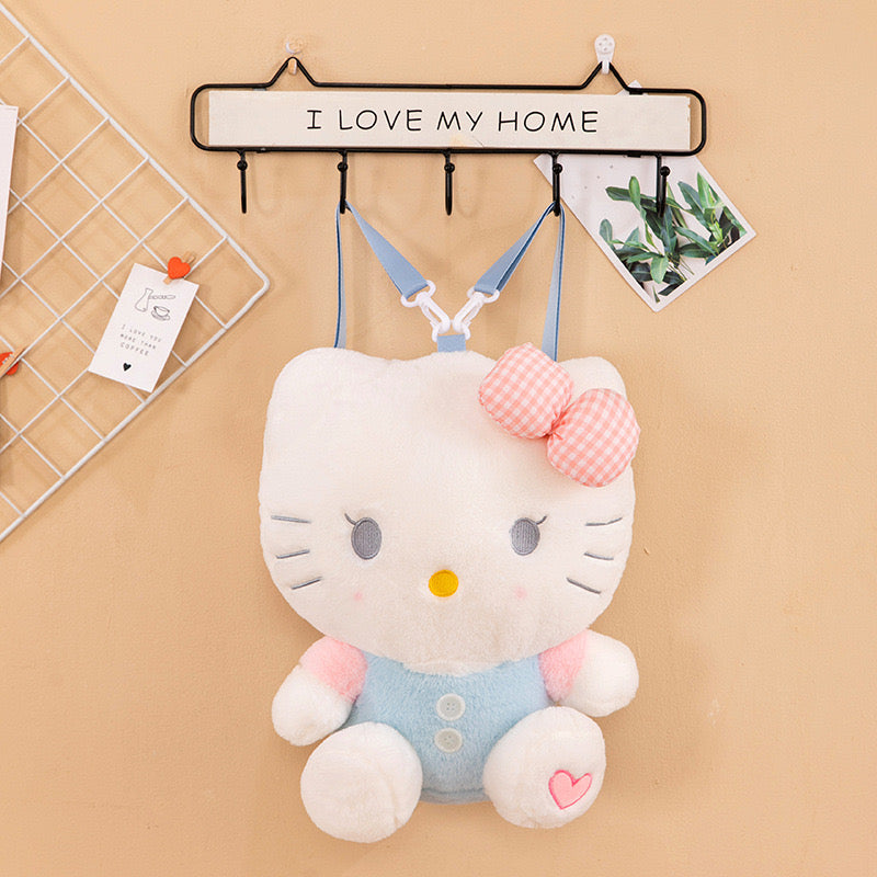 Large Fluffy Doll Backpack Hello kitty