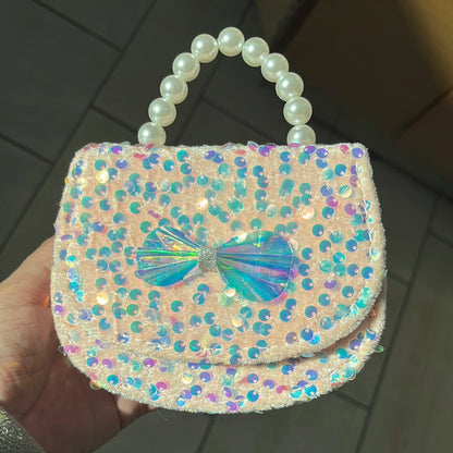 Glitter Velvet O Kids Purse（6PCS）