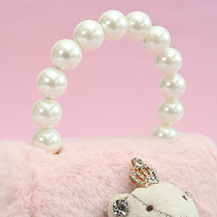 Princess Bear H Furry Kids Purse