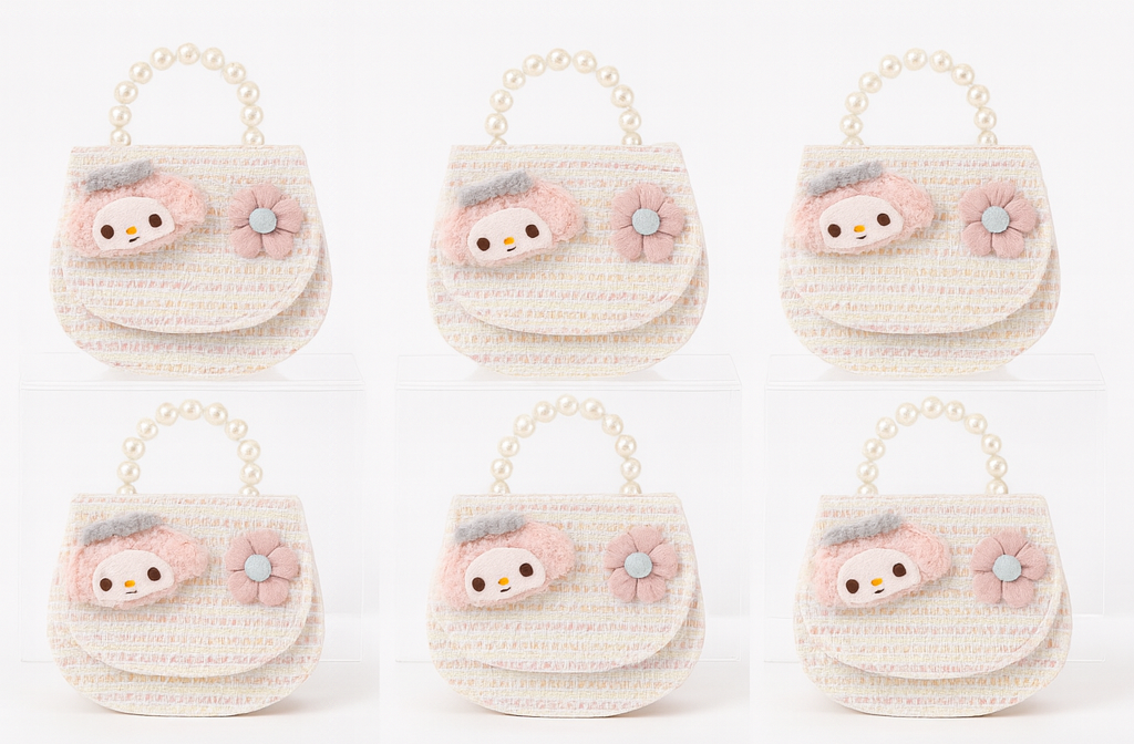 Sanrio Face Tweed Kids Purse（6PCS）