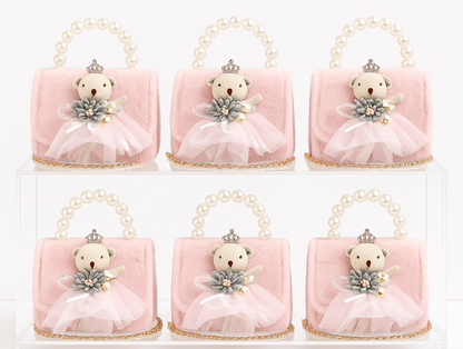 Princess Bear H Furry Kids Purse（6PCS）