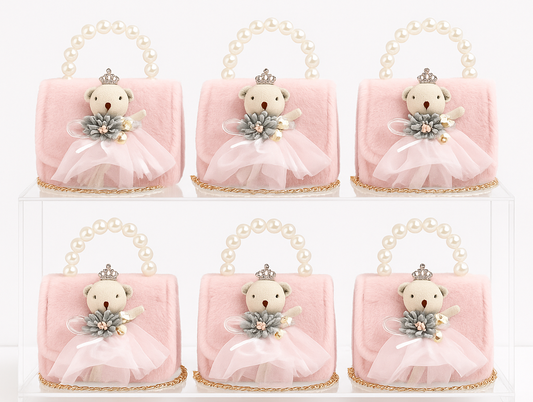 Princess Bear H Furry Kids Purse（6PCS）