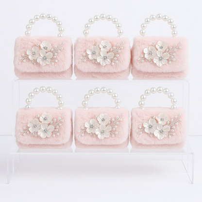 Shell Flower Furry Kids Purse（6PCS）