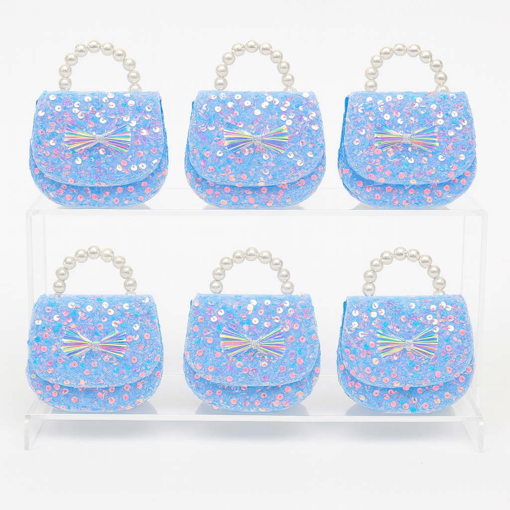 Glitter Velvet O Kids Purse（6PCS）