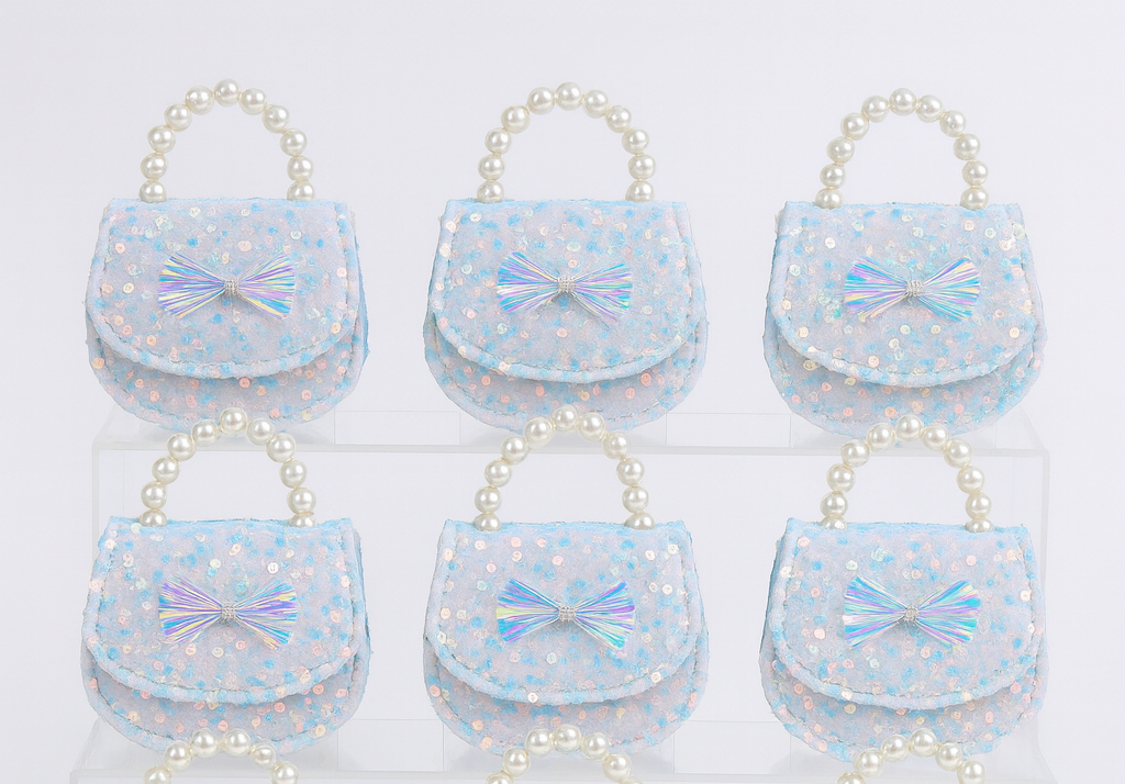 Glitter Velvet O Kids Purse（6PCS）