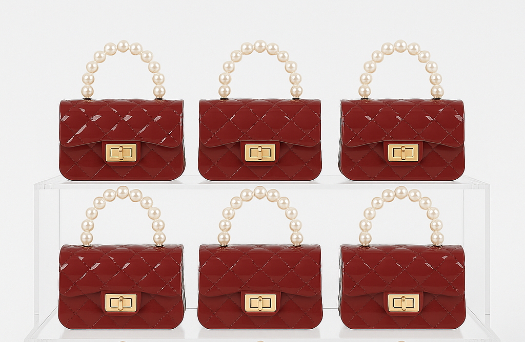 Pearl Large Jelly Kids Purse（6PCS）