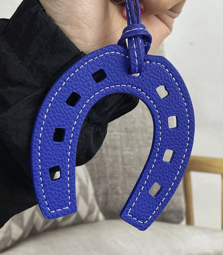 Bag Charm PU Horse Shoes