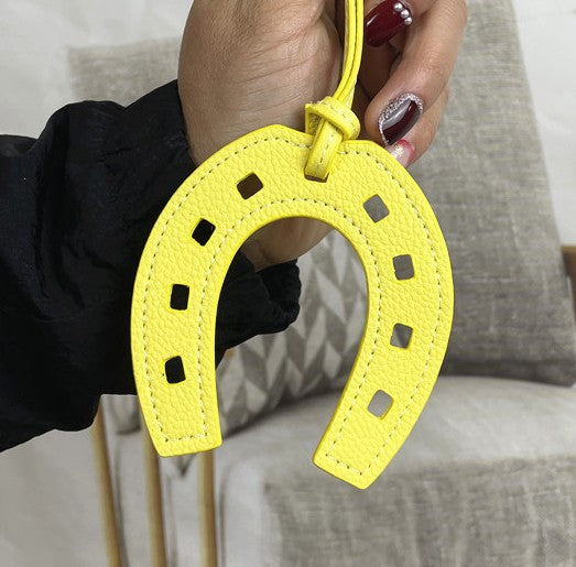 Bag Charm PU Horse Shoes