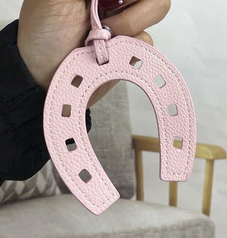 Bag Charm PU Horse Shoes