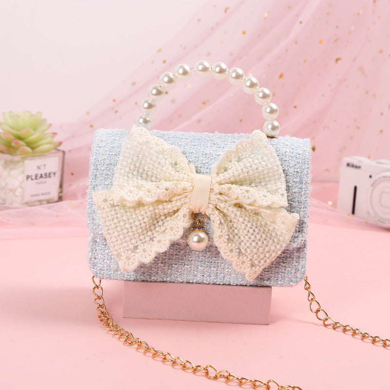 Large Lace Bow Tweed