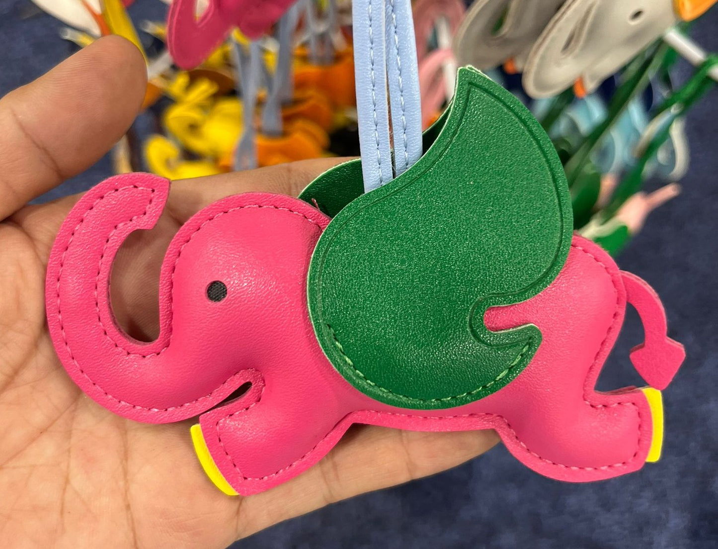 Bag Charm Flying Elephant