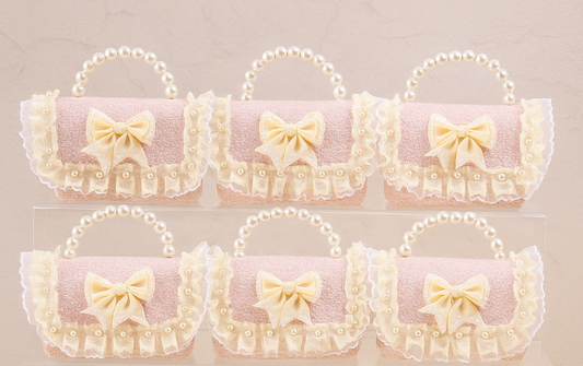 Little Diamond Bow Tweed Kids Purse (6PCS)