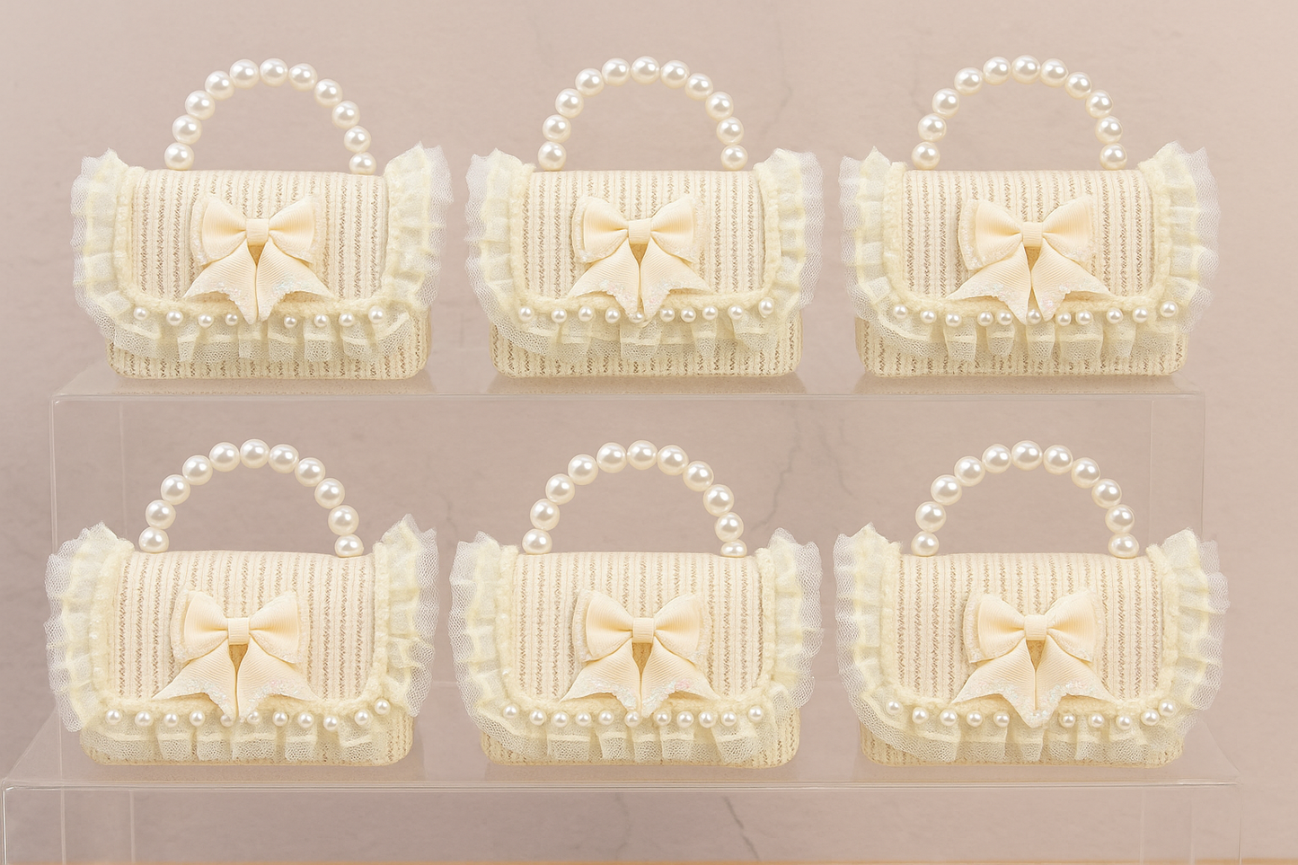 Little Diamond Bow Straw H Kids Purse（6PCS）