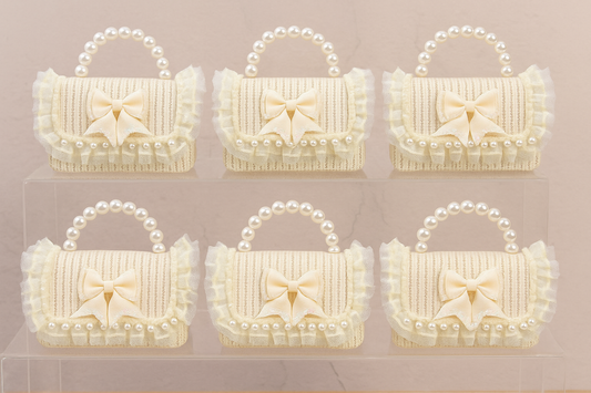 Little Diamond Bow Straw H Kids Purse（6PCS）