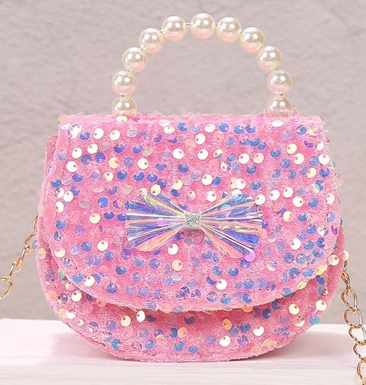 Glitter Velvet O Purse