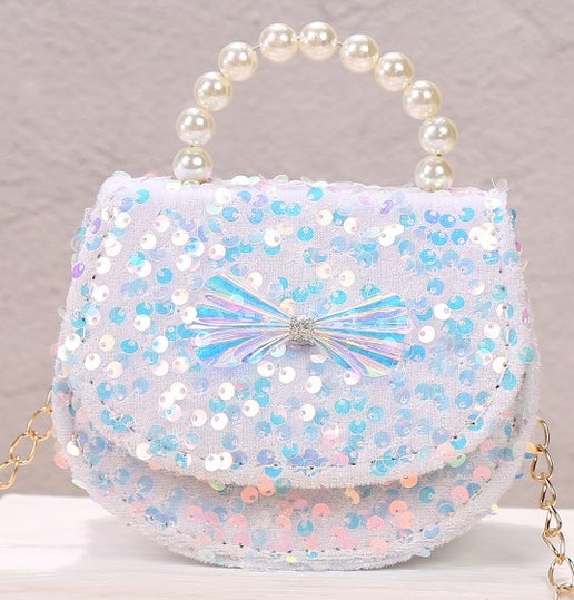 Glitter Velvet O Purse