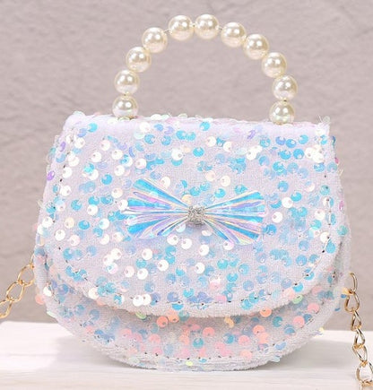 Glitter Velvet O Kids Purse（6PCS）