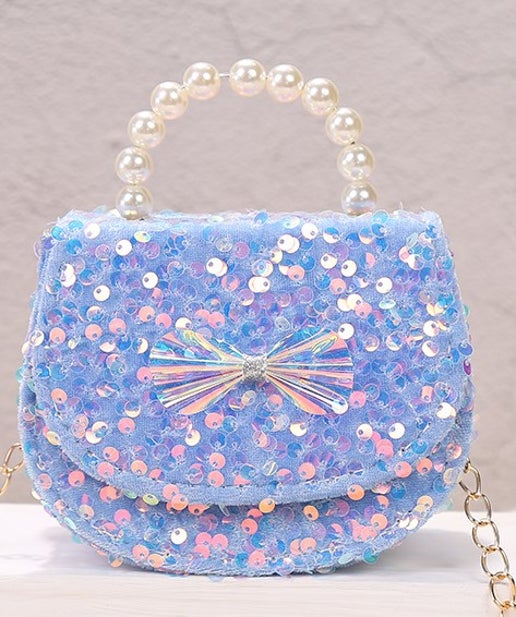 Glitter Velvet O Purse